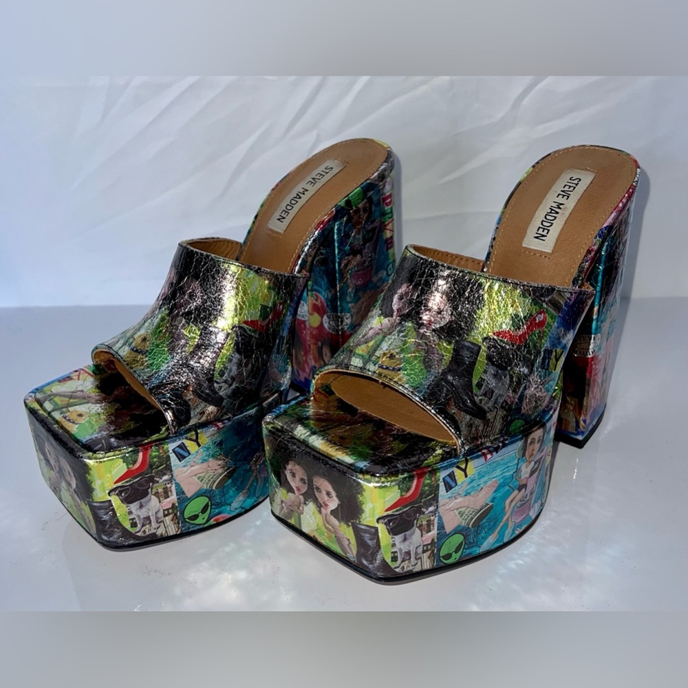 Steve Madden Trixie Multi Block Platform Heels